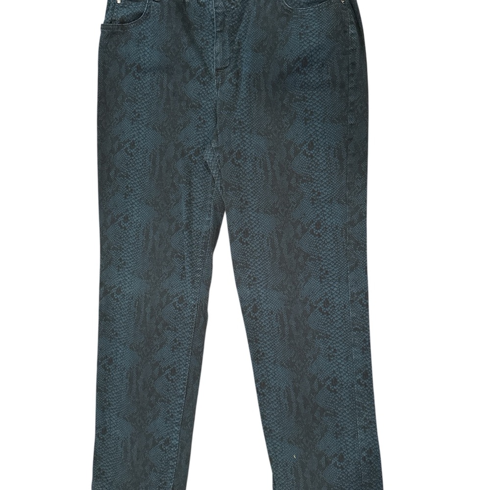 Bandolino Dark Teal and Black Snake Print Jeans
